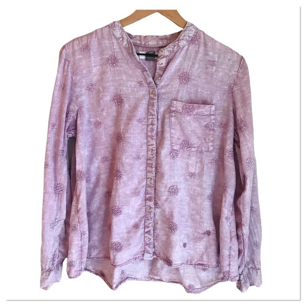 Anthropologie Pilcro And The Letterpress Whitney Trapeze Top Embroidered Size XS
